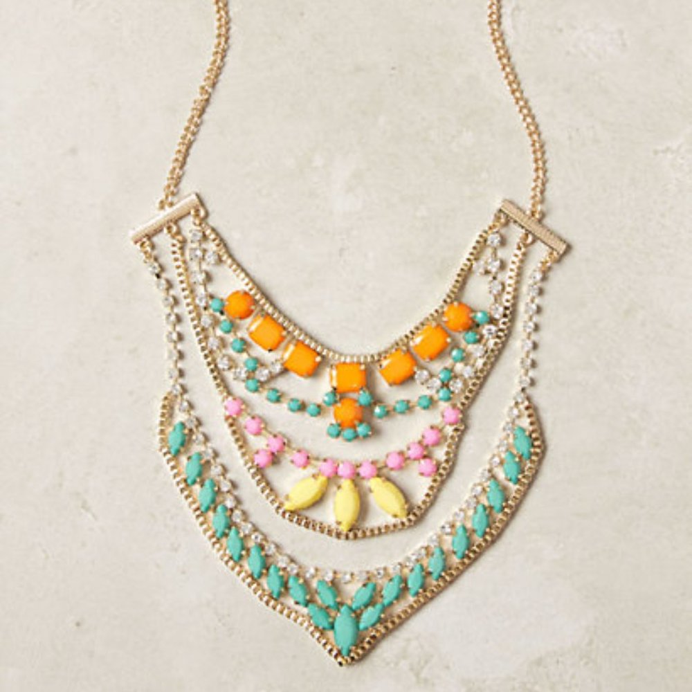 Anthropologie "Sugar Coated" Statement Necklace